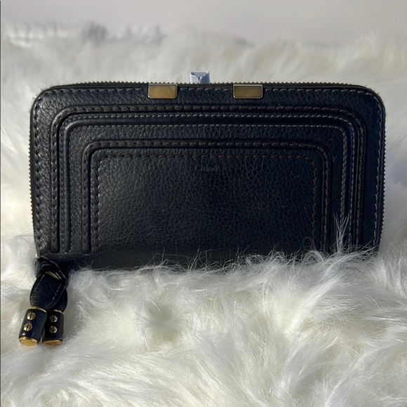 Elegant Black Leather Marcie Celine Wallet. P47 - Picture 1 of 15